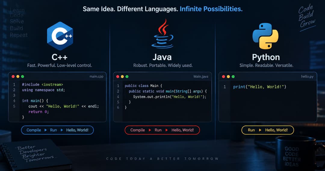 C++ vs Java vs Python: Best Language in 2026 — HelloEngineers