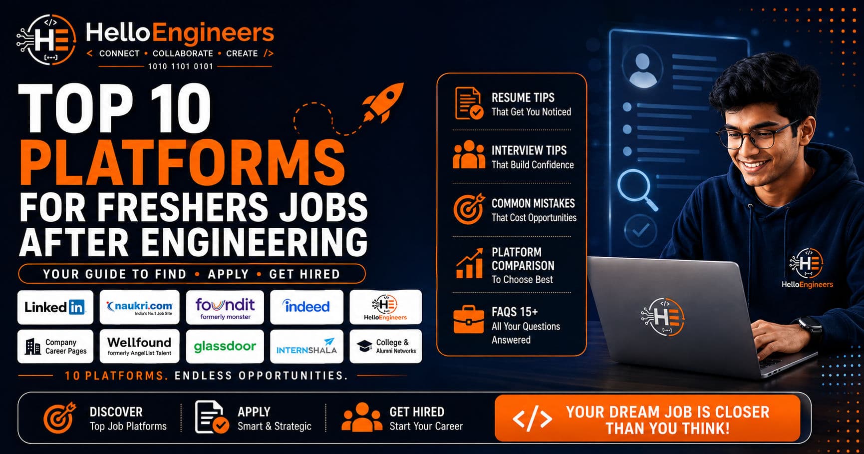 Top 10 Platforms for Freshers Jobs After Engineering